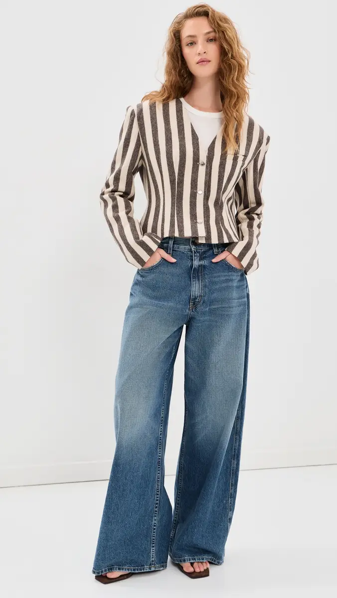 VRG GRL Nerida Charcoal Stripe Blazer | Thumbnail 5 VRG GRL Nerida Charcoal Stripe Blazer | Thumbnail 5