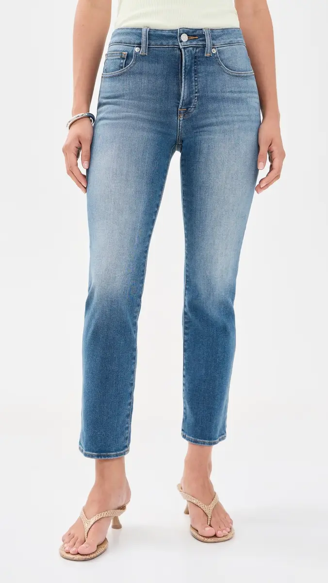 GOOD AMERICAN Soft Tech Good Legs Straight Jeans | Thumbnail 2 GOOD AMERICAN Soft Tech Good Legs Straight Jeans | Thumbnail 2