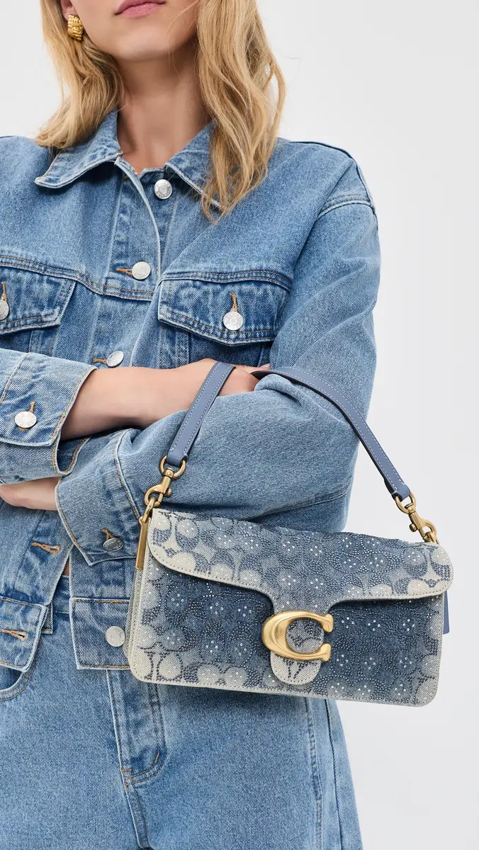 Coach Soft Crystal Signature Denim Tabby Shoulder Bag 26 | Thumbnail 3 Coach Soft Crystal Signature Denim Tabby Shoulder Bag 26 | Thumbnail 3