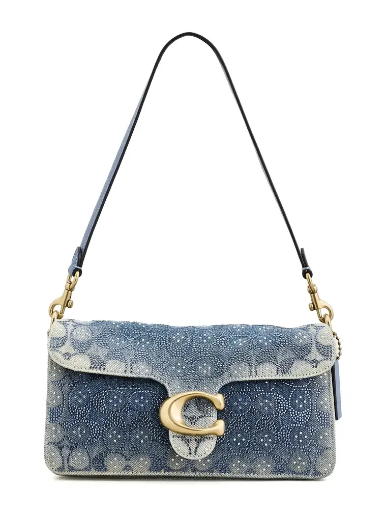 Soft Crystal Signature Denim Tabby Shoulder Bag 26 Soft Crystal Signature Denim Tabby Shoulder Bag 26