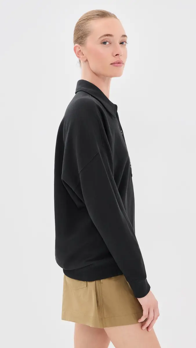 Tibi Lightweight Polo Sweatshirt | Thumbnail 4