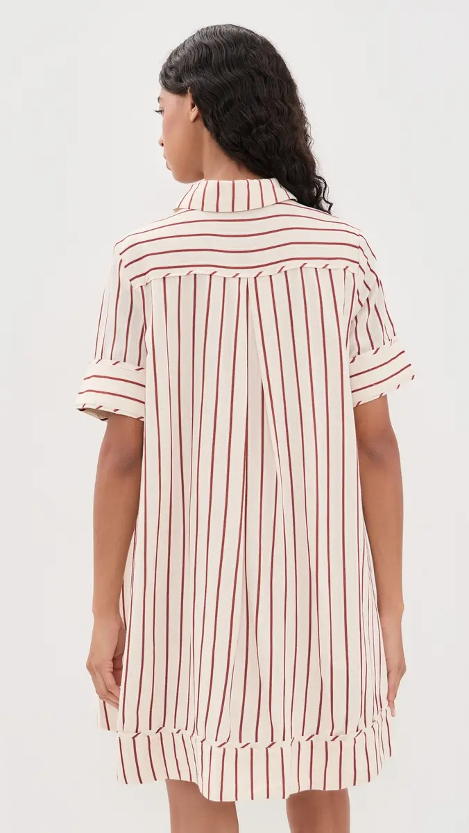 English Factory Stripe A-Line Mini Shirt Dress | Thumbnail 3 English Factory Stripe A-Line Mini Shirt Dress | Thumbnail 3