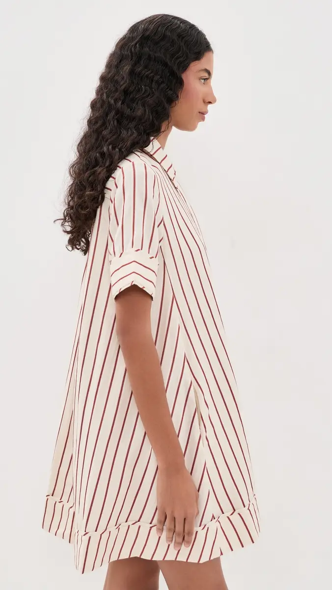 English Factory Stripe A-Line Mini Shirt Dress | Thumbnail 4 English Factory Stripe A-Line Mini Shirt Dress | Thumbnail 4