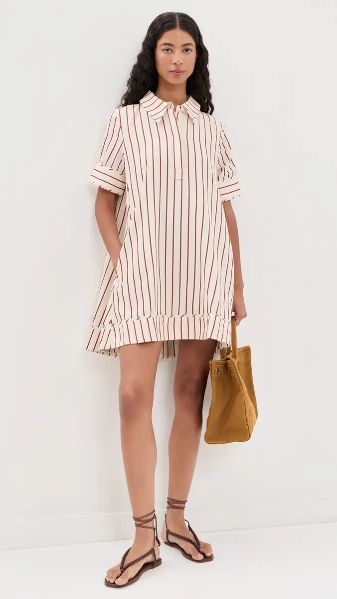 English Factory Stripe A-Line Mini Shirt Dress | Thumbnail 5 English Factory Stripe A-Line Mini Shirt Dress | Thumbnail 5