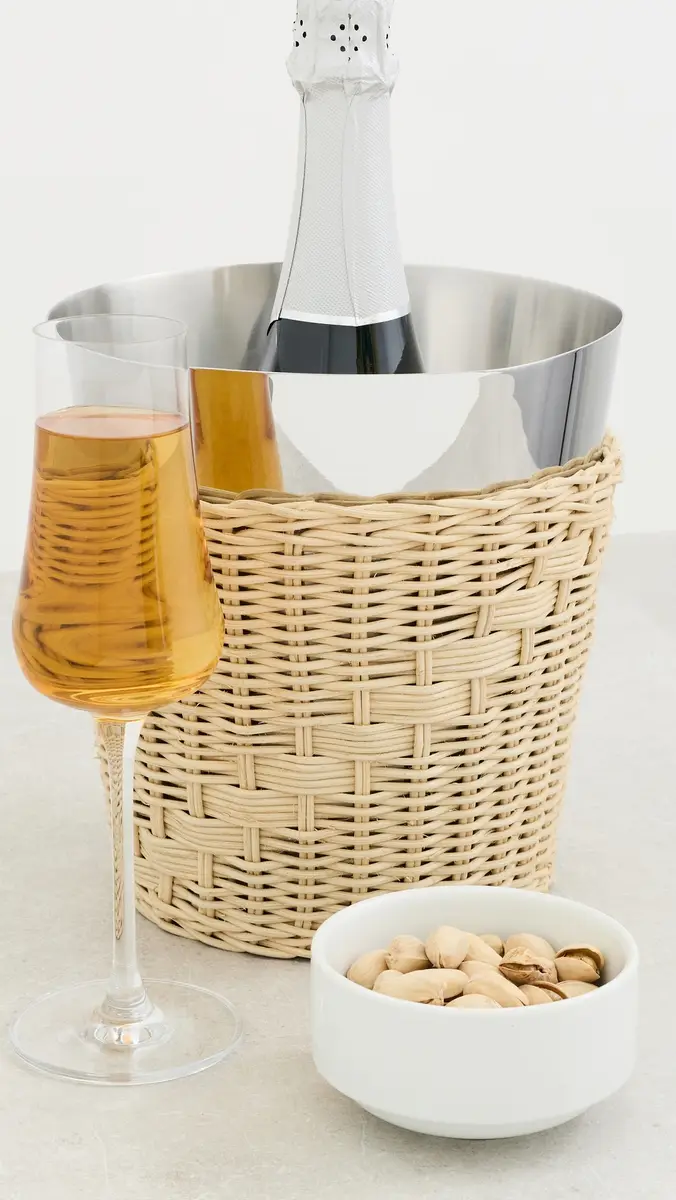 The Favorites The Palmier Wine and Champagne Bucket Raffia and Polished Nickel | Thumbnail 3 The Favorites The Palmier Wine and Champagne Bucket Raffia and Polished Nickel | Thumbnail 3