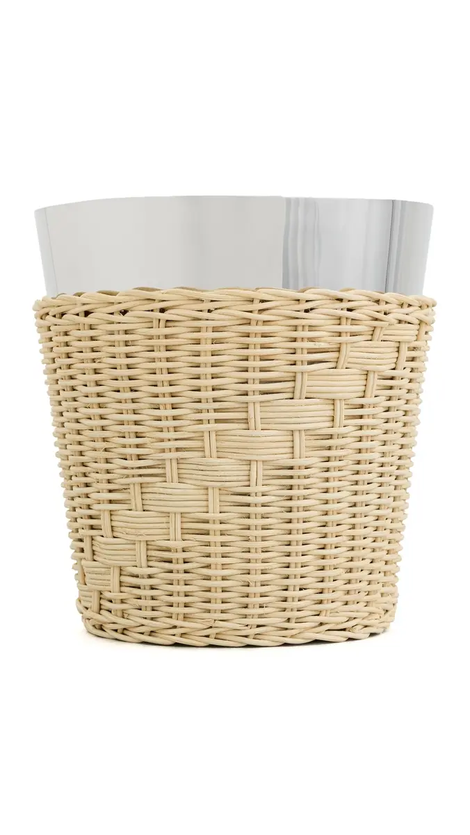 The Favorites The Palmier Wine and Champagne Bucket Raffia and Polished Nickel | Thumbnail 5 The Favorites The Palmier Wine and Champagne Bucket Raffia and Polished Nickel | Thumbnail 5