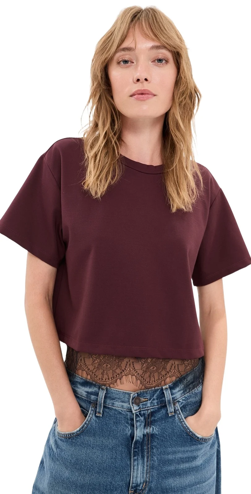 Lace Hazel Cropped Tee Lace Hazel Cropped Tee