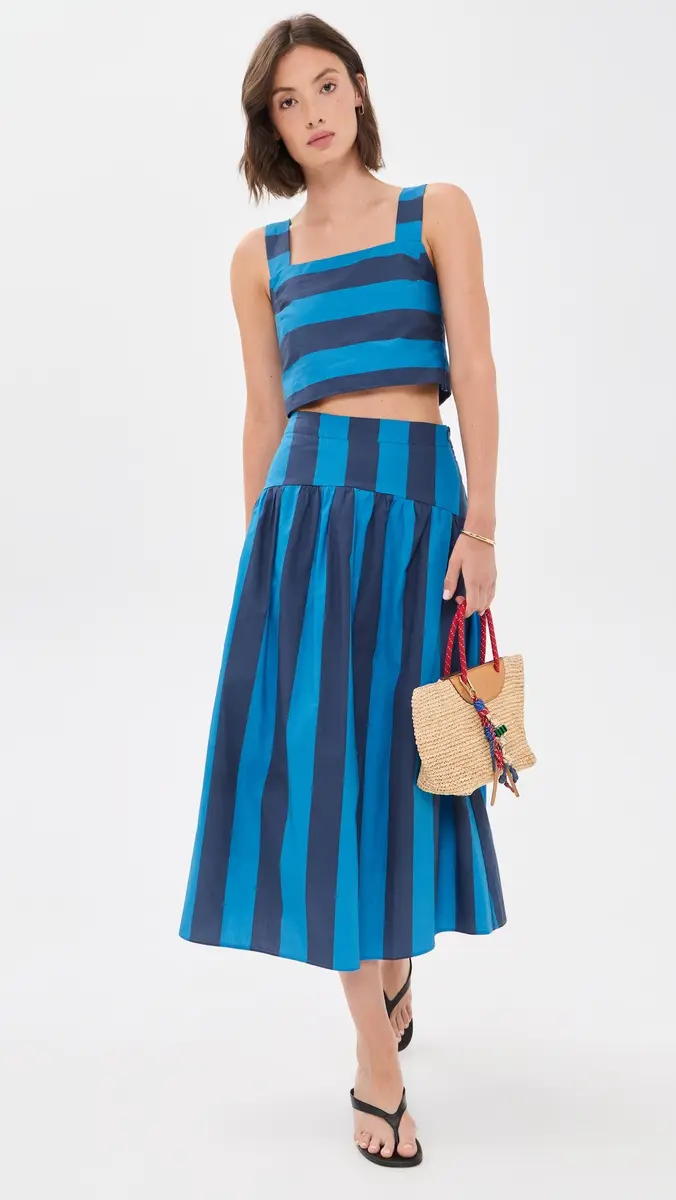 English Factory Striped Midi Skirt | Thumbnail 5 English Factory Striped Midi Skirt | Thumbnail 5