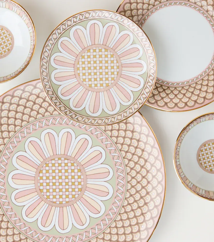 La DoubleJ Napoli Dusty Pink set of 2 dessert plates | Thumbnail 2