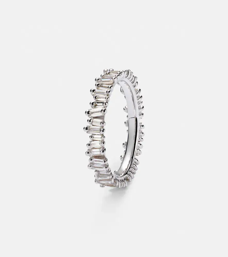 Suzanne Kalan Midi 18kt white gold tech ring jackets with diamonds | Thumbnail 2 Suzanne Kalan Midi 18kt white gold tech ring jackets with diamonds | Thumbnail 2