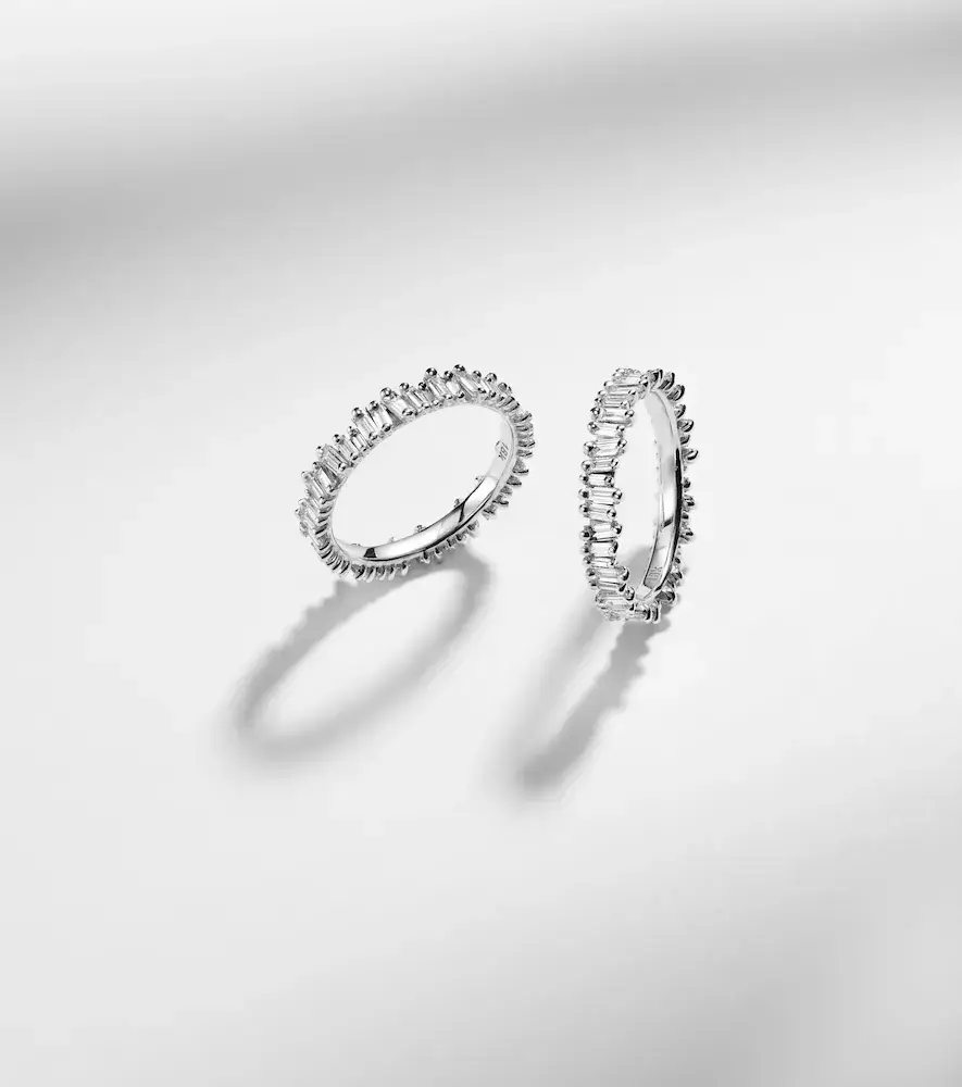 Suzanne Kalan Midi 18kt white gold tech ring jackets with diamonds | Thumbnail 6 Suzanne Kalan Midi 18kt white gold tech ring jackets with diamonds | Thumbnail 6