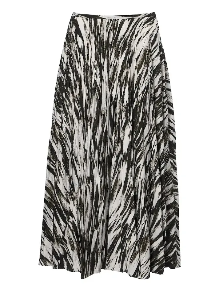 White Label Runa printed twill midi skirt