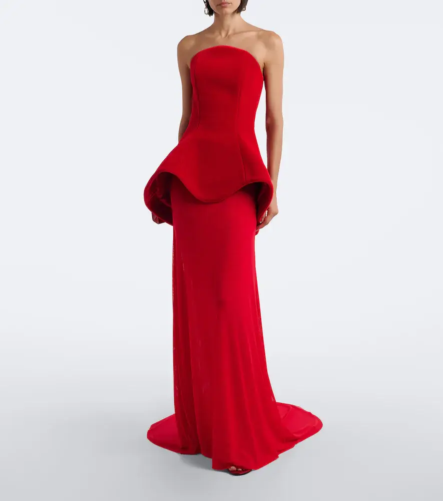 David Koma Peplum strapless gown | Thumbnail 4 David Koma Peplum strapless gown | Thumbnail 4