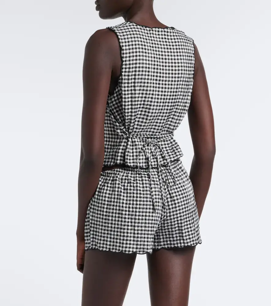 Montce Gingham scalloped shorts | Thumbnail 4