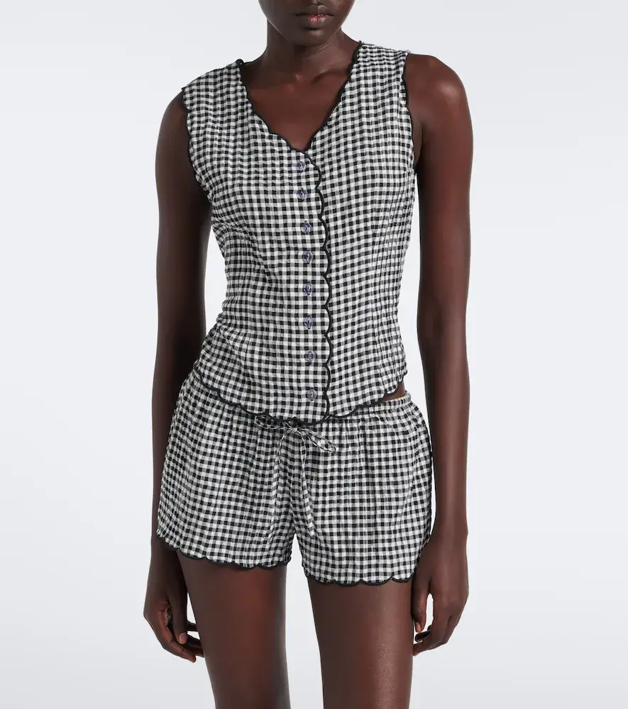 Montce Gingham scalloped shorts | Thumbnail 5