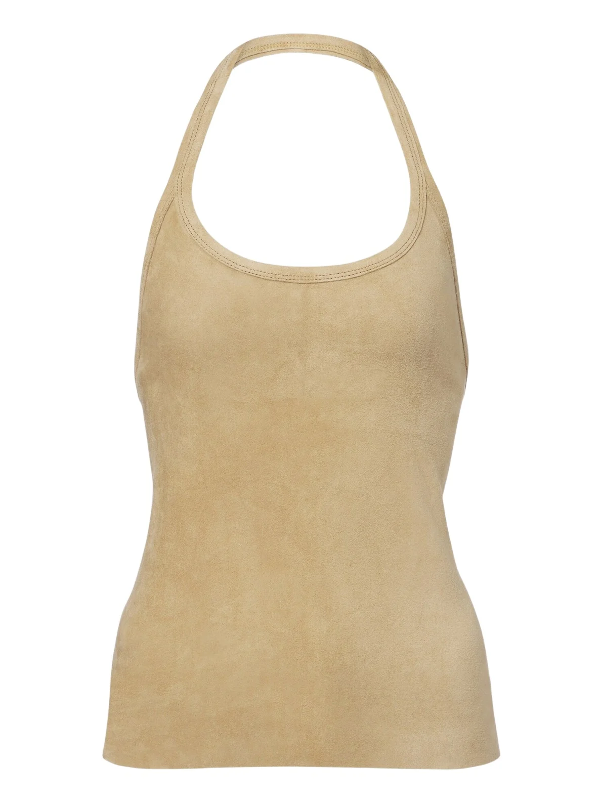 STOULS Cherry halterneck suede top