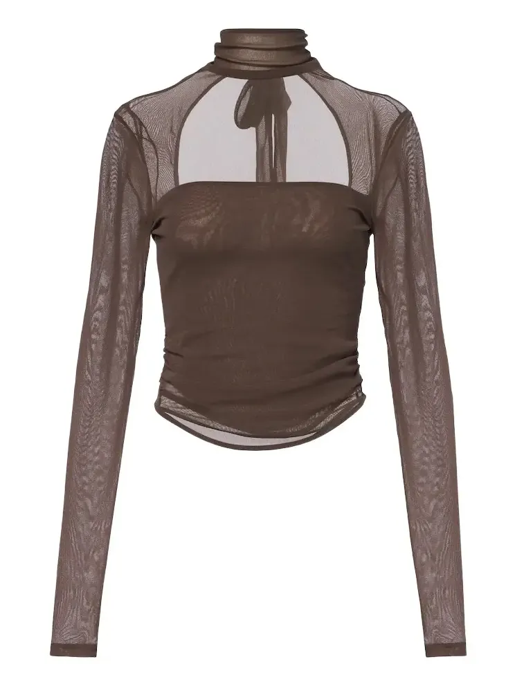 Mesh turtleneck top Mesh turtleneck top