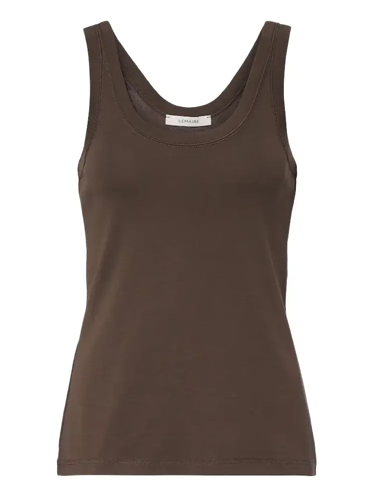 RIbbed-knit cotton tank top RIbbed-knit cotton tank top