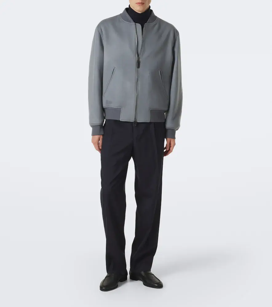 Brioni Wool and cashmere bomber jacket | Thumbnail 2 Brioni Wool and cashmere bomber jacket | Thumbnail 2