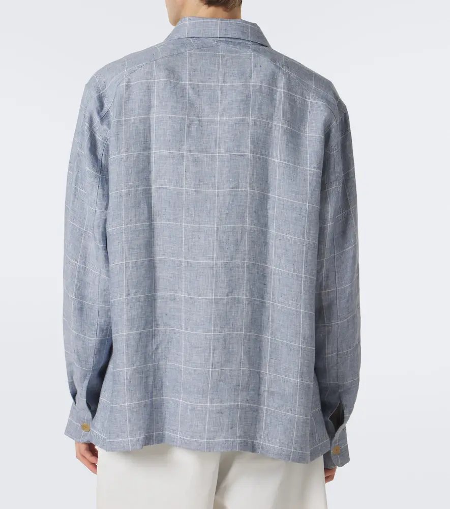 Ralph Lauren Purple Label Checked linen jacket | Thumbnail 6 Ralph Lauren Purple Label Checked linen jacket | Thumbnail 6