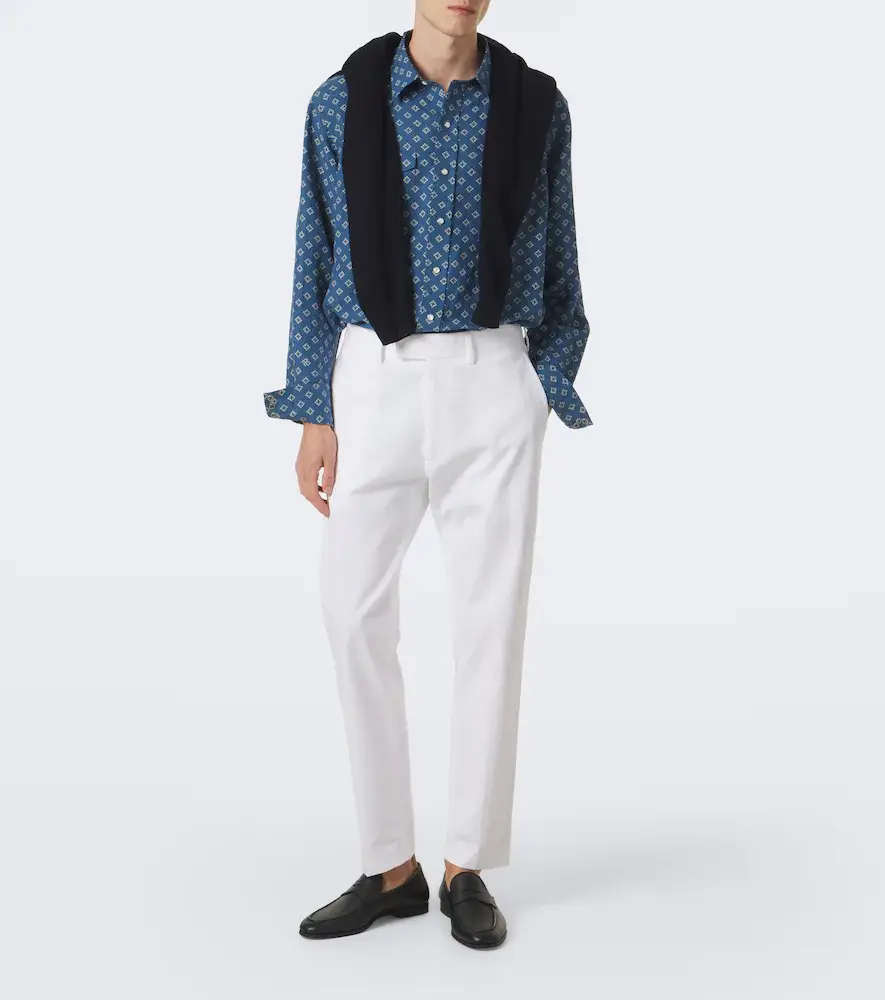 Ralph Lauren Purple Label Printed linen and silk shirt | Thumbnail 3 Ralph Lauren Purple Label Printed linen and silk shirt | Thumbnail 3