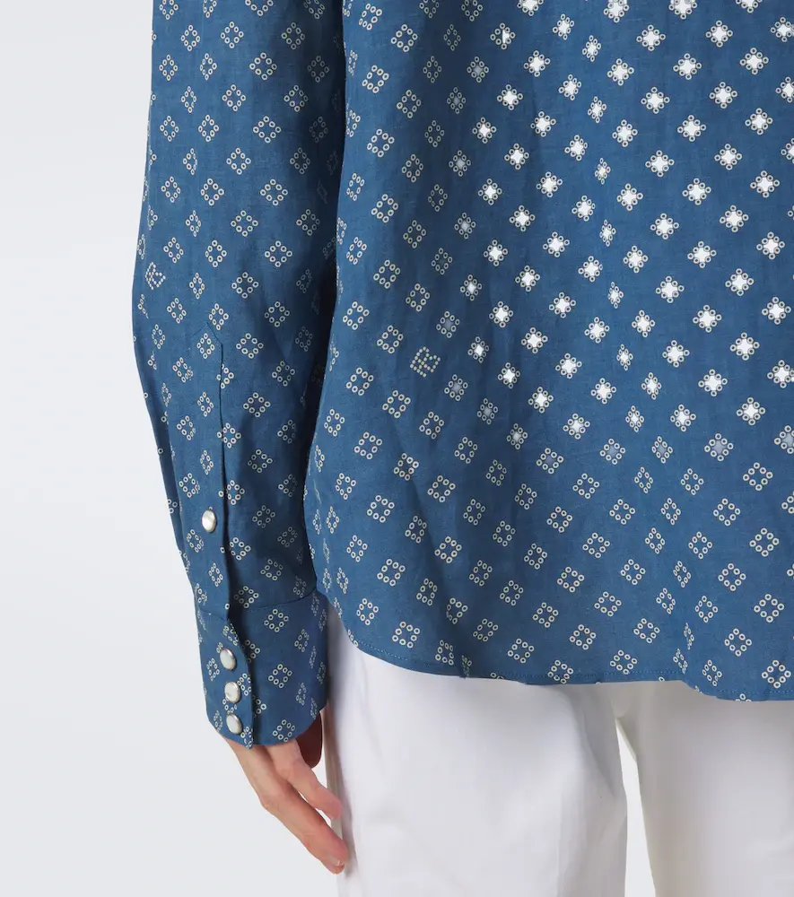 Ralph Lauren Purple Label Printed linen and silk shirt | Thumbnail 6 Ralph Lauren Purple Label Printed linen and silk shirt | Thumbnail 6