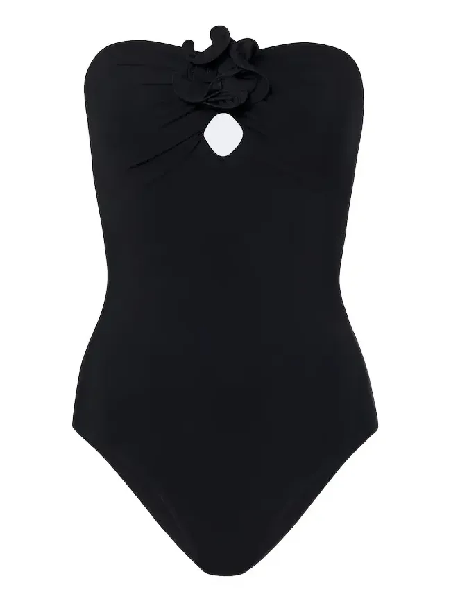 Floral-appliqué swimsuit