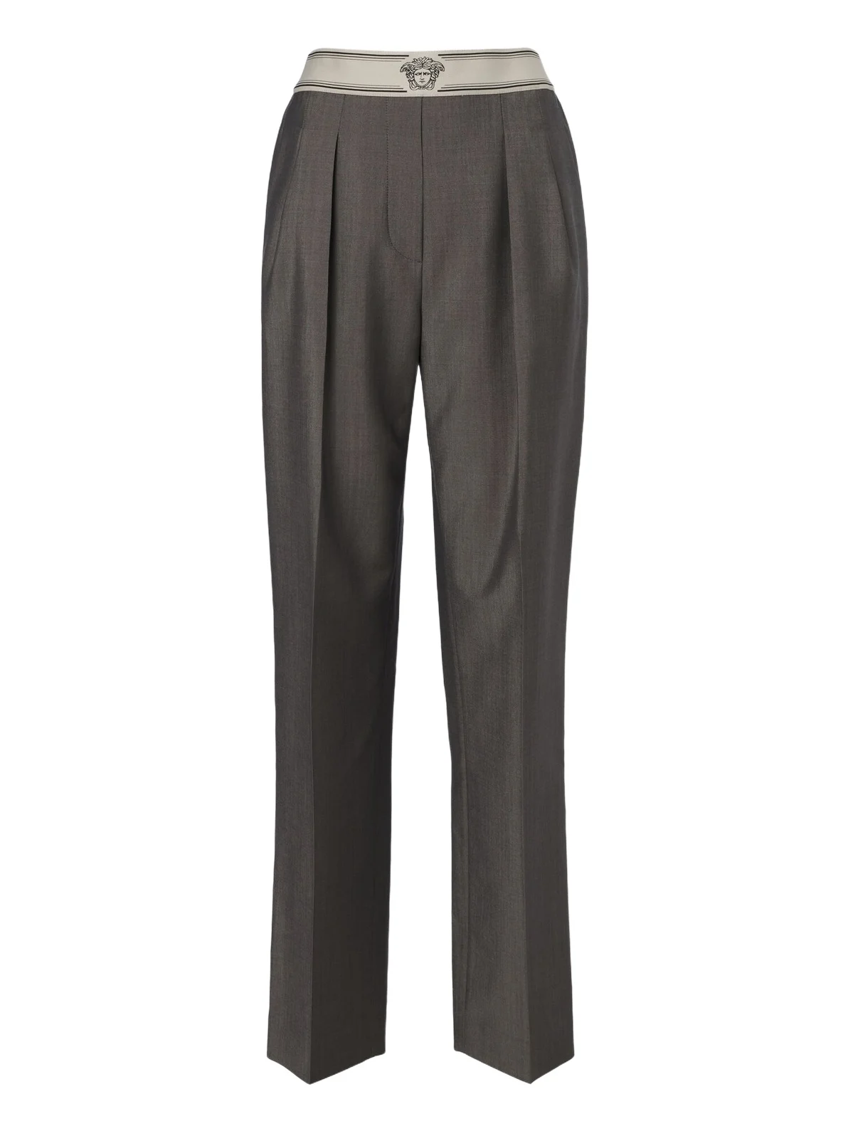 Wool and mohair straight pants