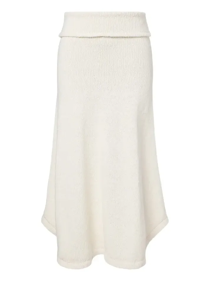 Kena knitted cotton midi skirt