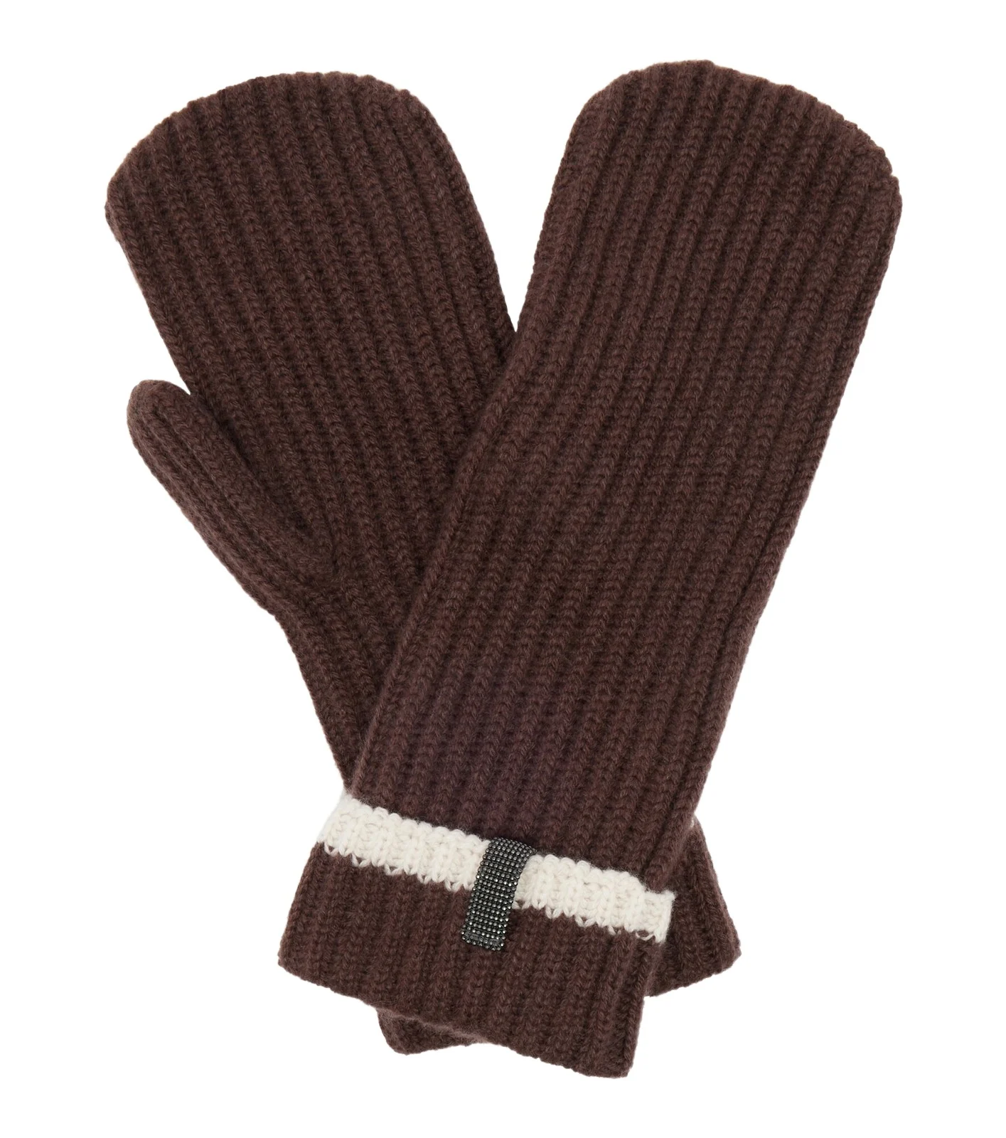 Brunello Cucinelli Monili ribbed-knit cashmere mittens