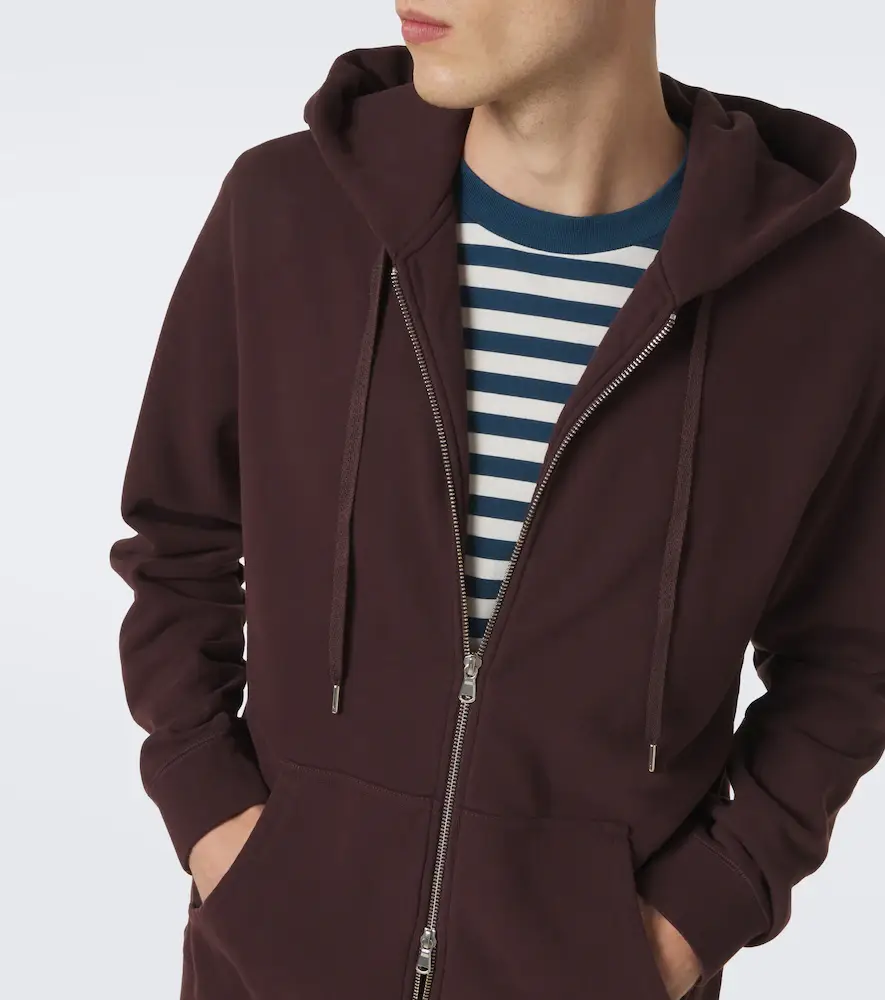 Sunspel Loopback cotton hoodie | Thumbnail 3