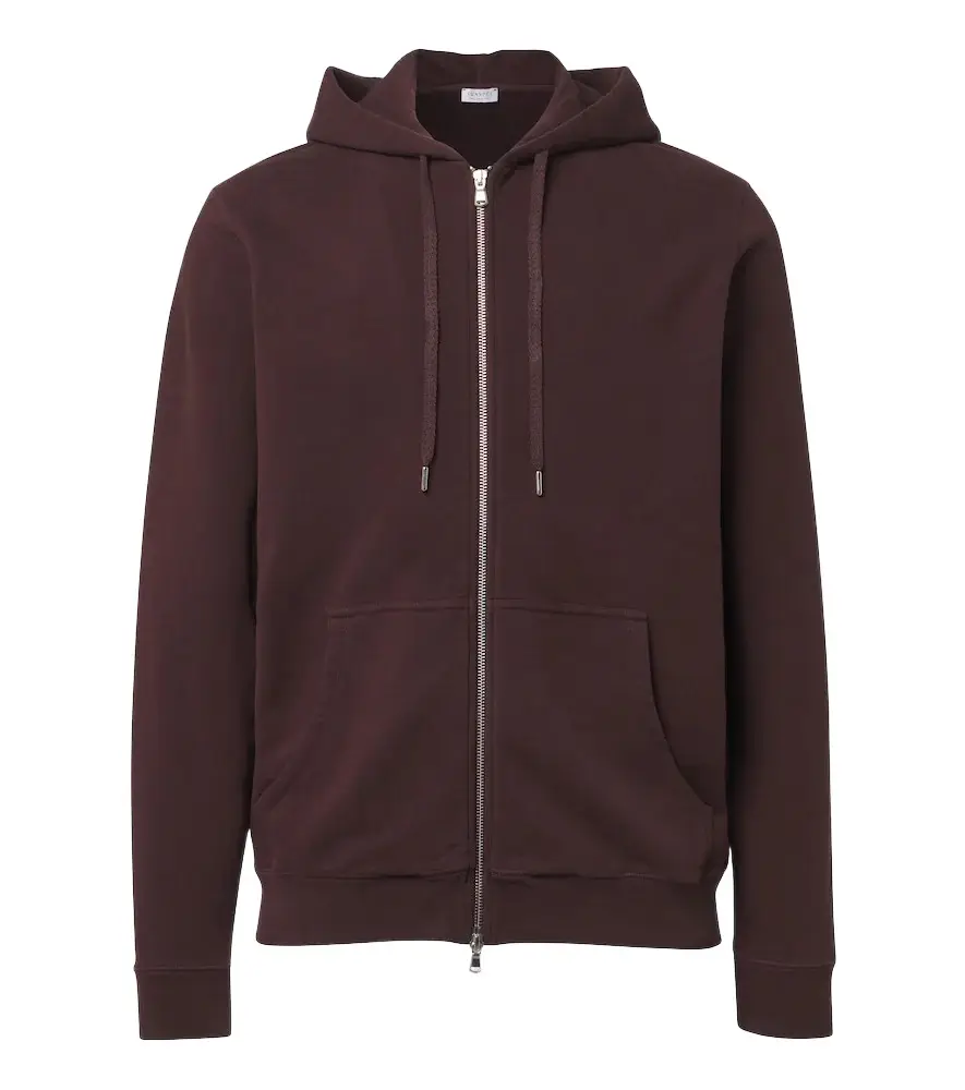 Sunspel Loopback cotton hoodie | Image 1 Sunspel Loopback cotton hoodie | Image 1