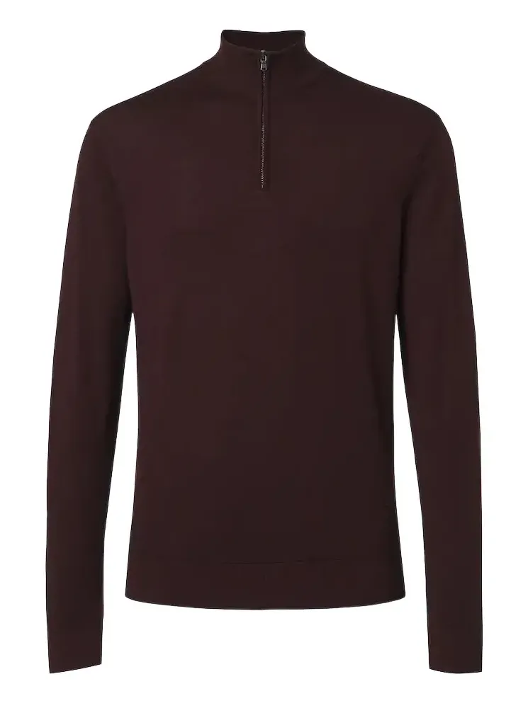 Sunspel Wool half-zip sweater