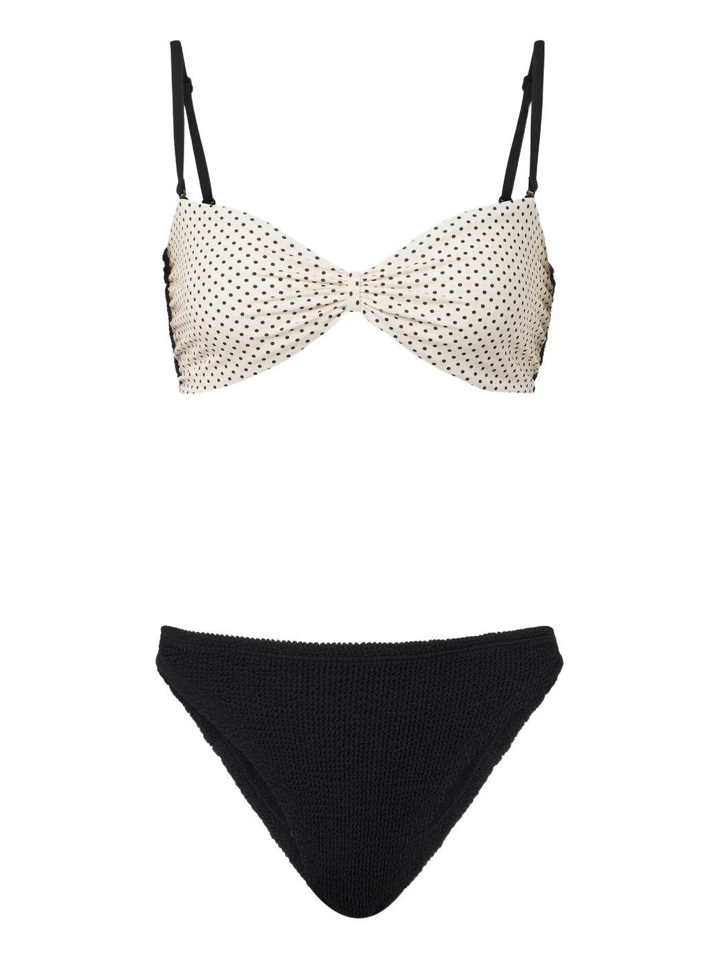 Hunza G Delphine polka-dot reversible bikini