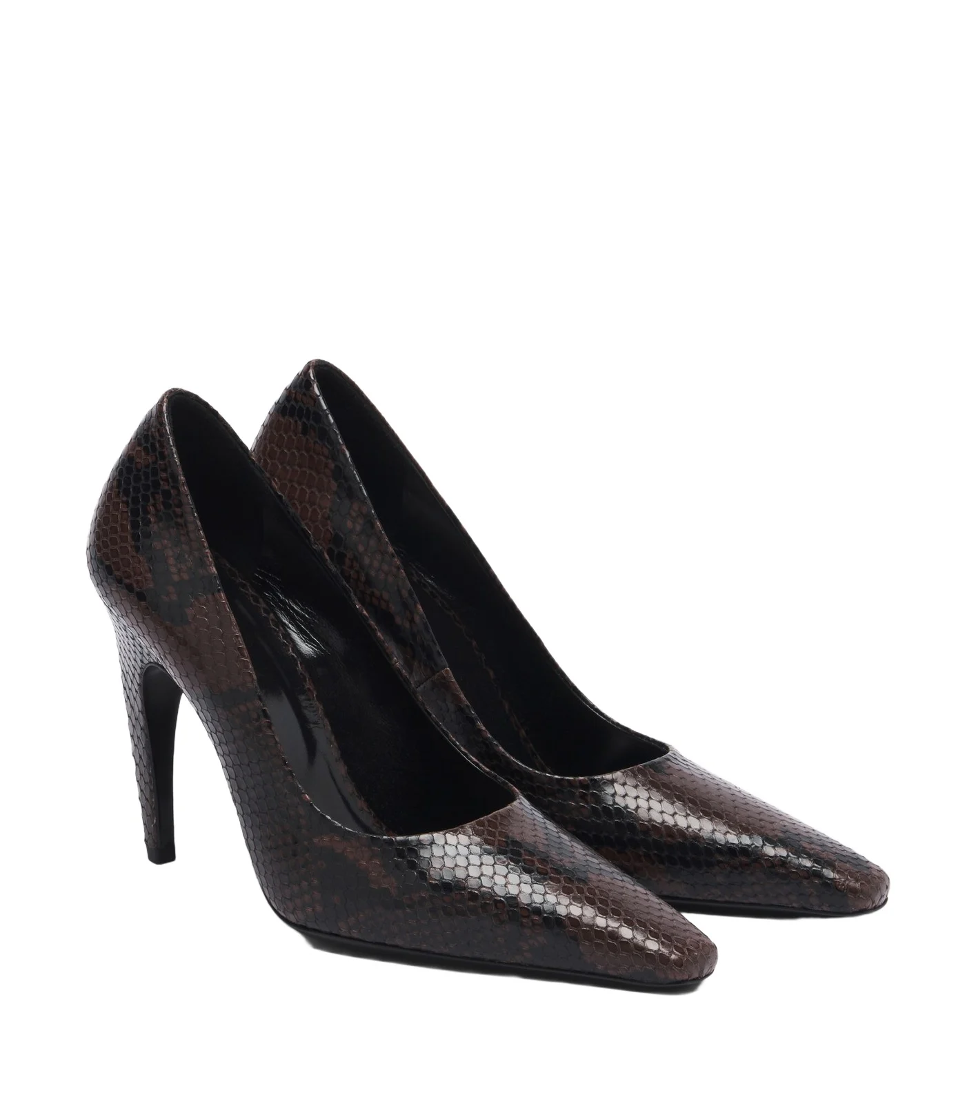 Fame snake-effect leather pumps