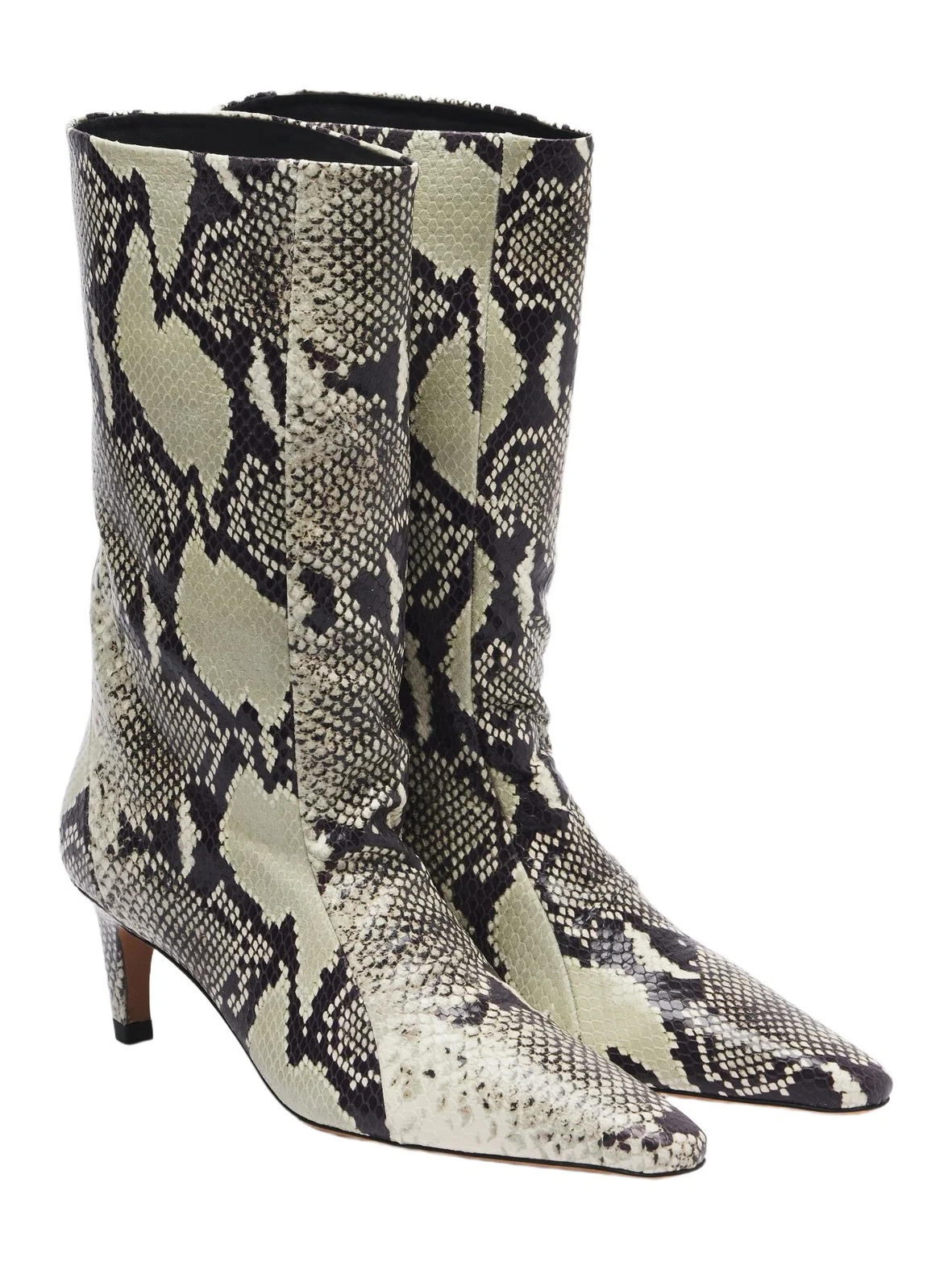 Cave snake-effect leather mid-calf boots Cave snake-effect leather mid-calf boots
