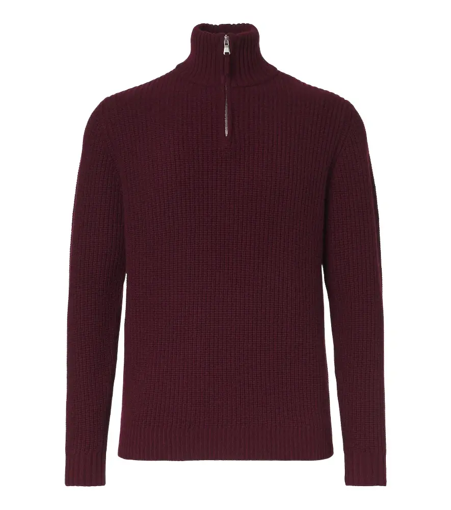 Wool and cashmere half-zip sweater Wool and cashmere half-zip sweater