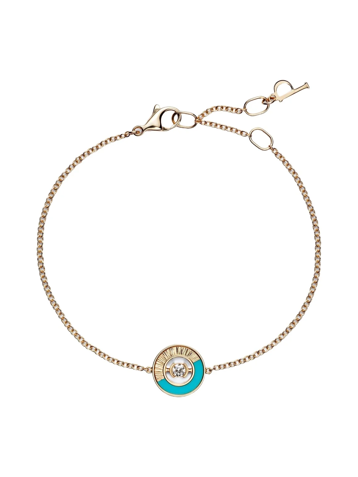 Possession Vibrant Palace 18kt rose gold bracelet with turquoise and diamond Possession Vibrant Palace 18kt rose gold bracelet with turquoise and diamond