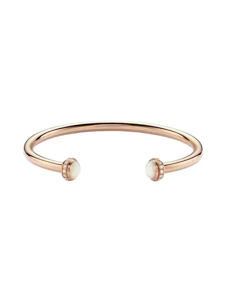 Posession 18kt rose gold cuff bracelet with mother-of-pearl and diamonds