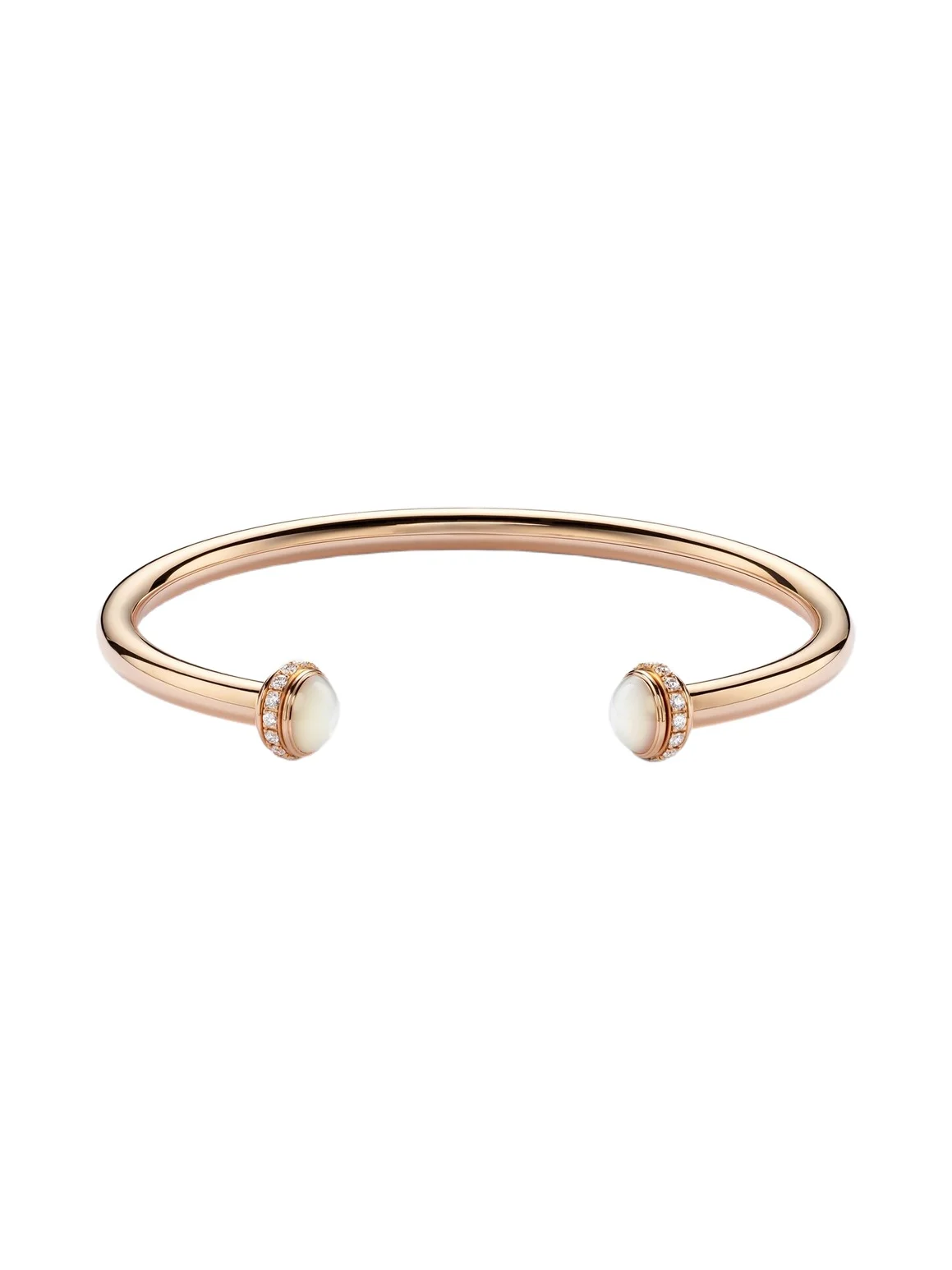 Piaget Posession 18kt rose gold cuff bracelet with mother-of-pearl and diamonds