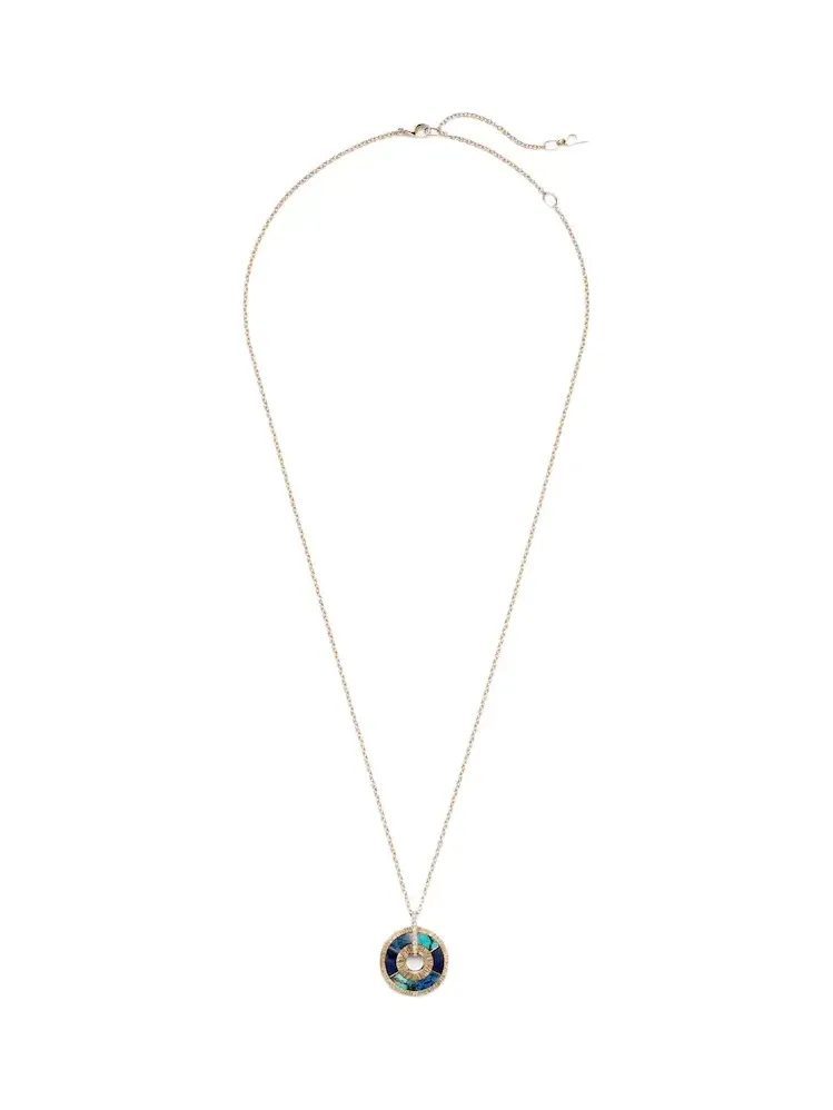 Possession Decor Palace 18kt rose gold pendant necklace with gemstones