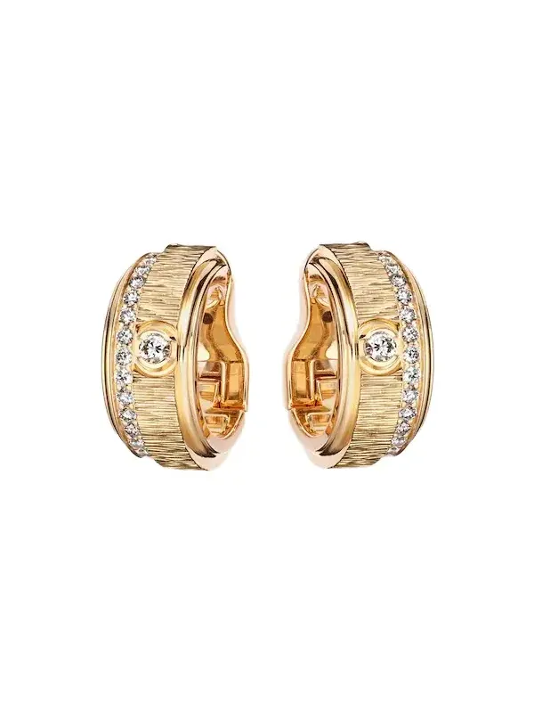 Possession Decor Palace 18kt rose gold hoop earrings with diamonds