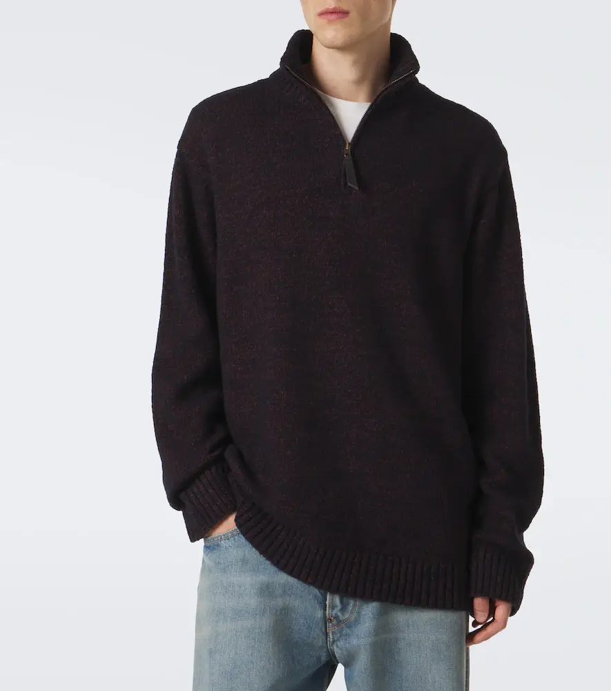 Maison Margiela Cotton and wool-blend sweater | Thumbnail 4 Maison Margiela Cotton and wool-blend sweater | Thumbnail 4
