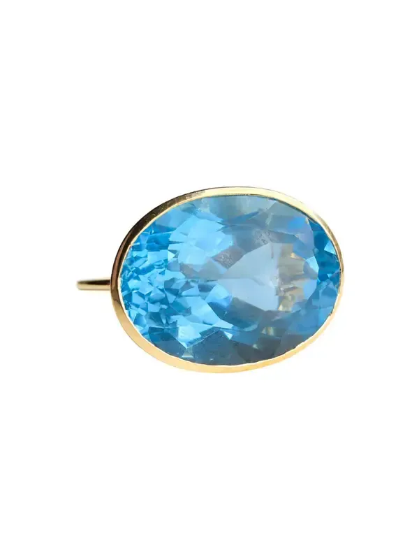 12.853ct Swiss Blue Topaz 18K Gold Statement Ring 12.853ct Swiss Blue Topaz 18K Gold Statement Ring