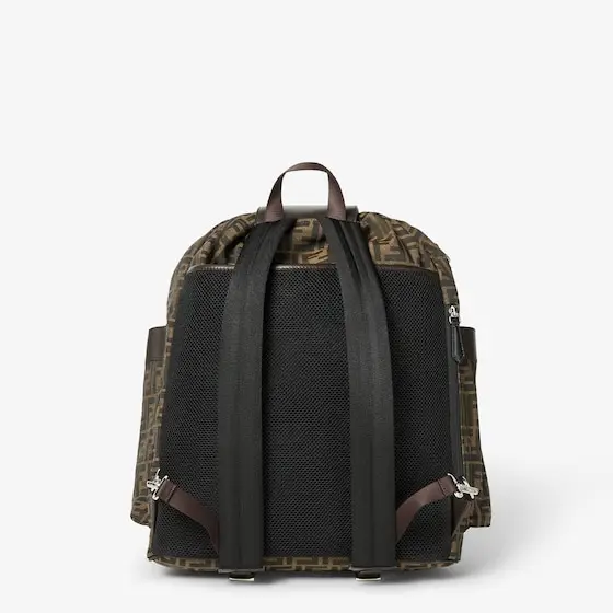 Fendi Strike Large FF Jacquard Fabric Backpack | Thumbnail 3 Fendi Strike Large FF Jacquard Fabric Backpack | Thumbnail 3