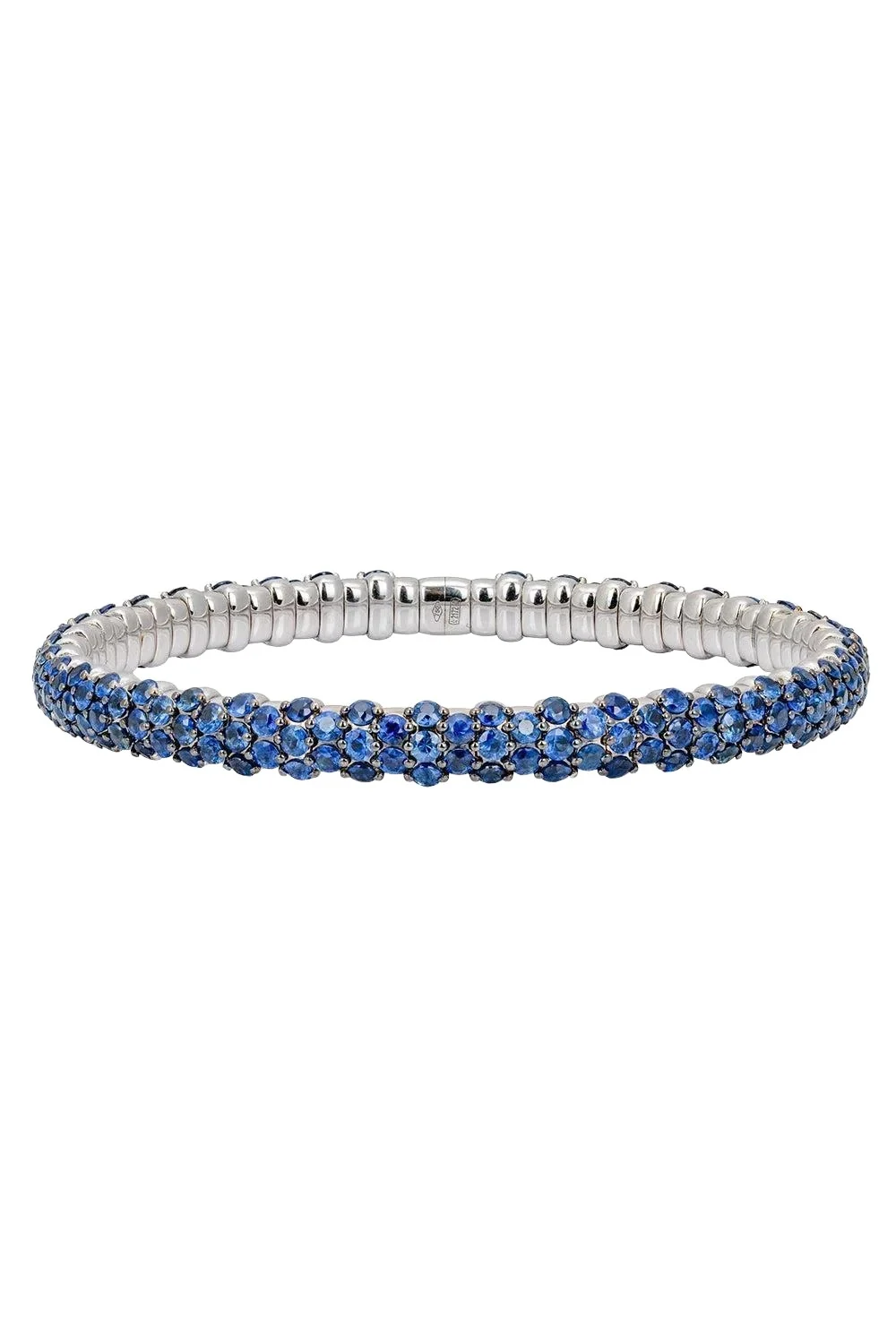 Zydo Blue Sapphire Slim Domed Stretch Bracelet