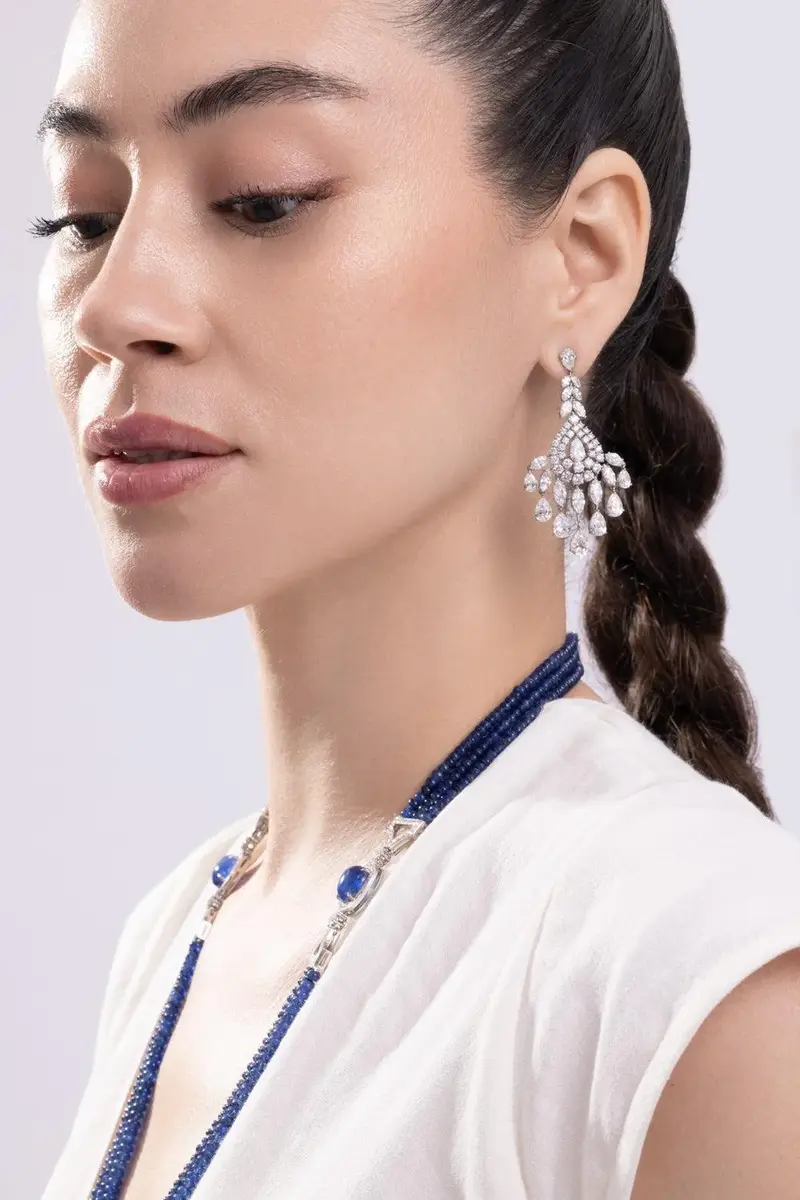 CICADA Diamond Chandelier Earrings | Thumbnail 2 CICADA Diamond Chandelier Earrings | Thumbnail 2