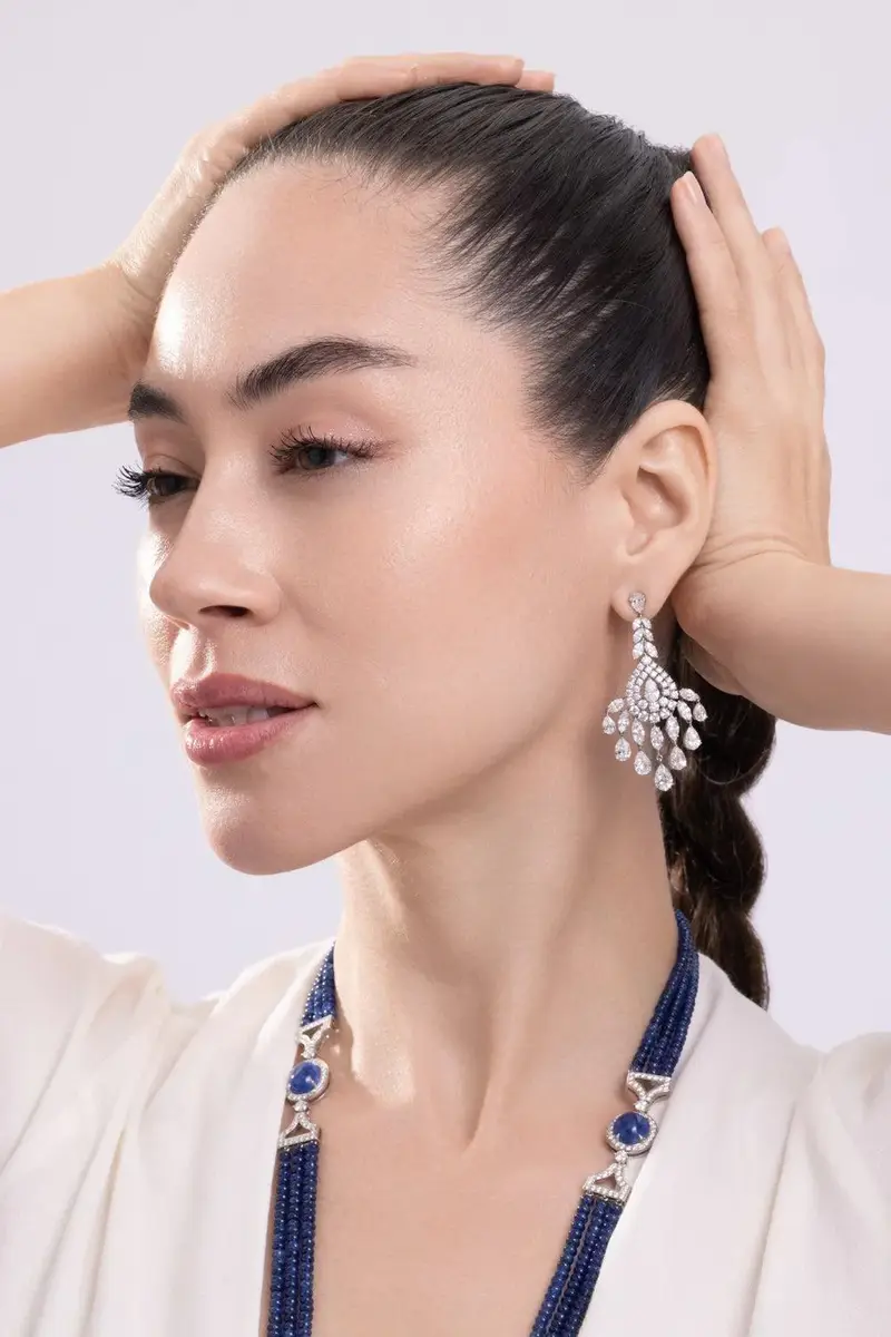 CICADA Diamond Chandelier Earrings | Thumbnail 3 CICADA Diamond Chandelier Earrings | Thumbnail 3
