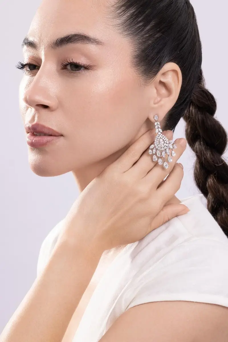 CICADA Diamond Chandelier Earrings | Thumbnail 4 CICADA Diamond Chandelier Earrings | Thumbnail 4