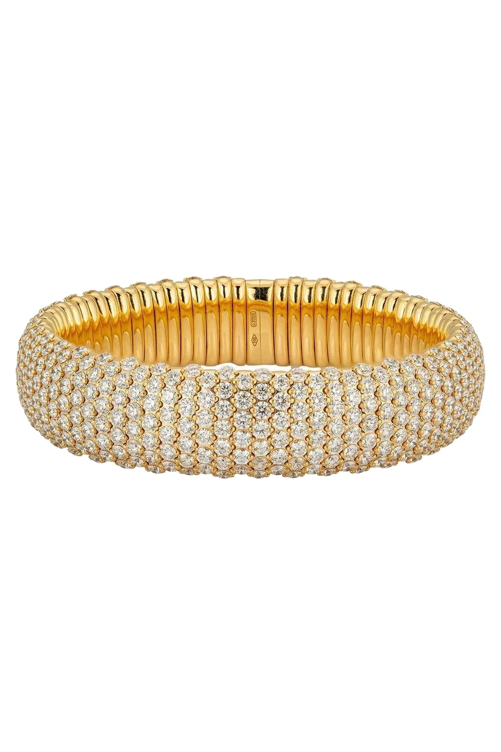 Zydo Diamond Domed Wide Stretch Bracelet